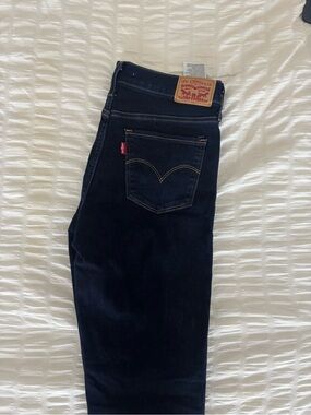 Levi's women’s Navy Straight Leg Jeans